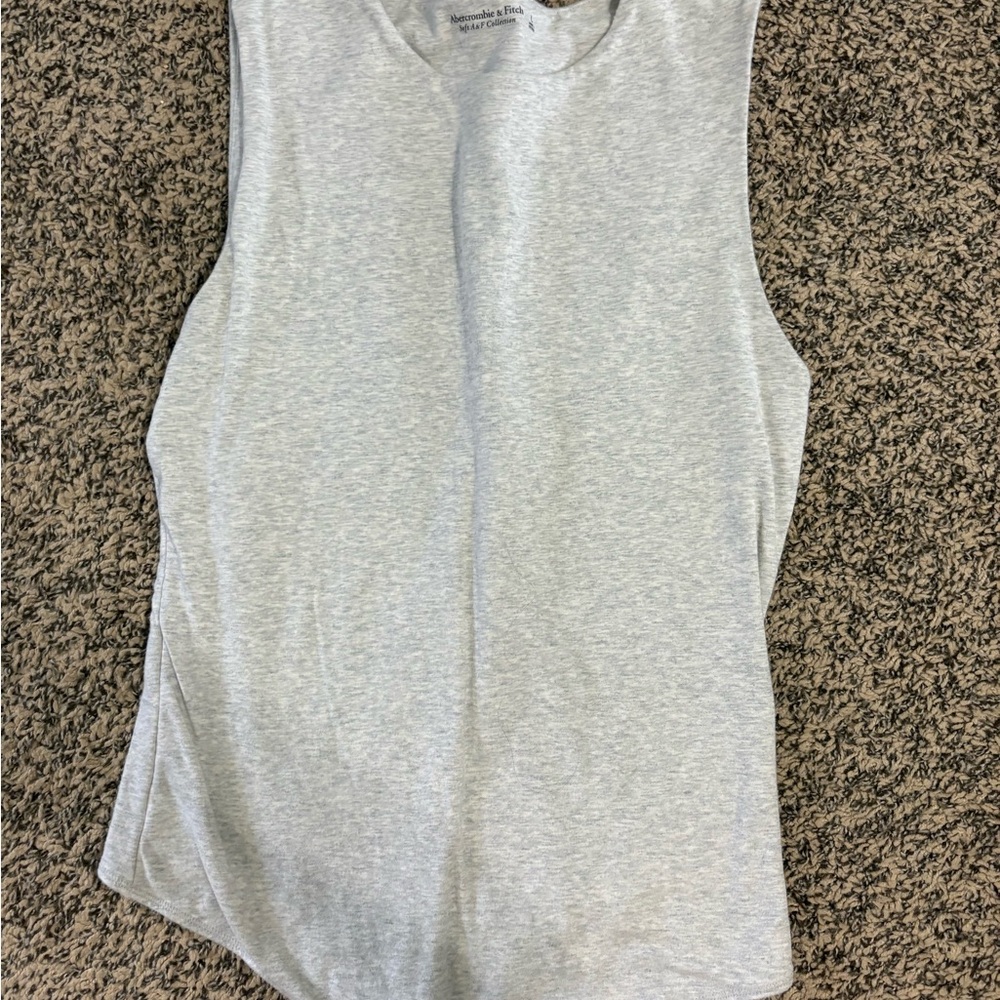 Abercrombie & Fitch Light Gray Sleeveless Bodysuit